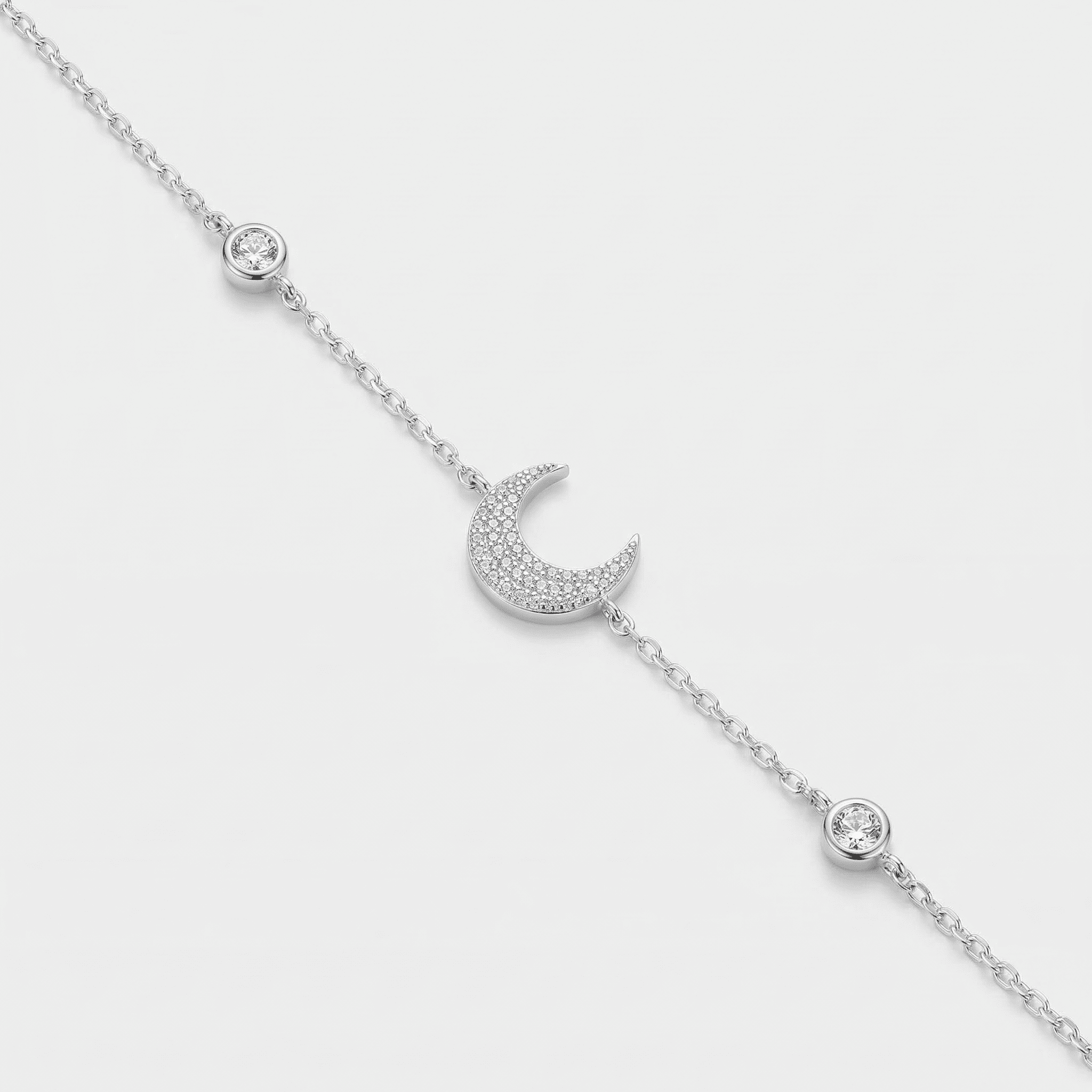 PULSEIRA  MEIA LUA CRAVEJADA