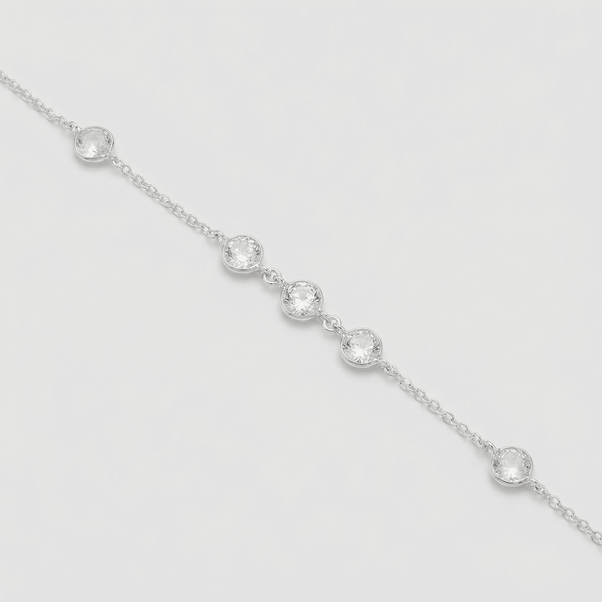 PULSEIRA 5 PEDRAS ZIRCONIA
