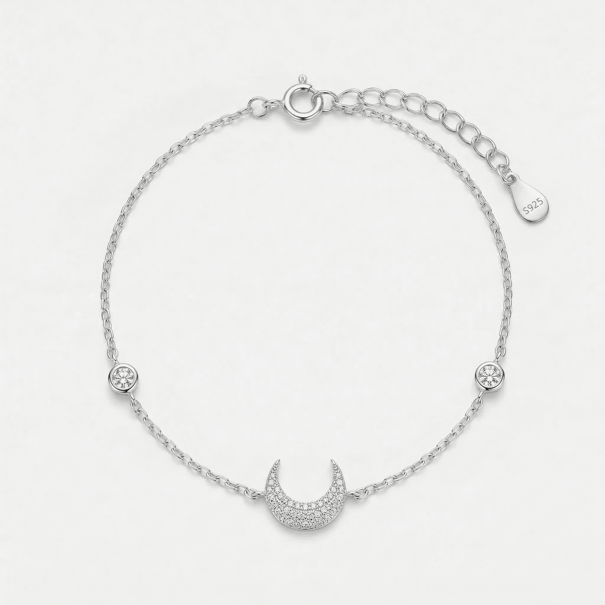 PULSEIRA  MEIA LUA CRAVEJADA