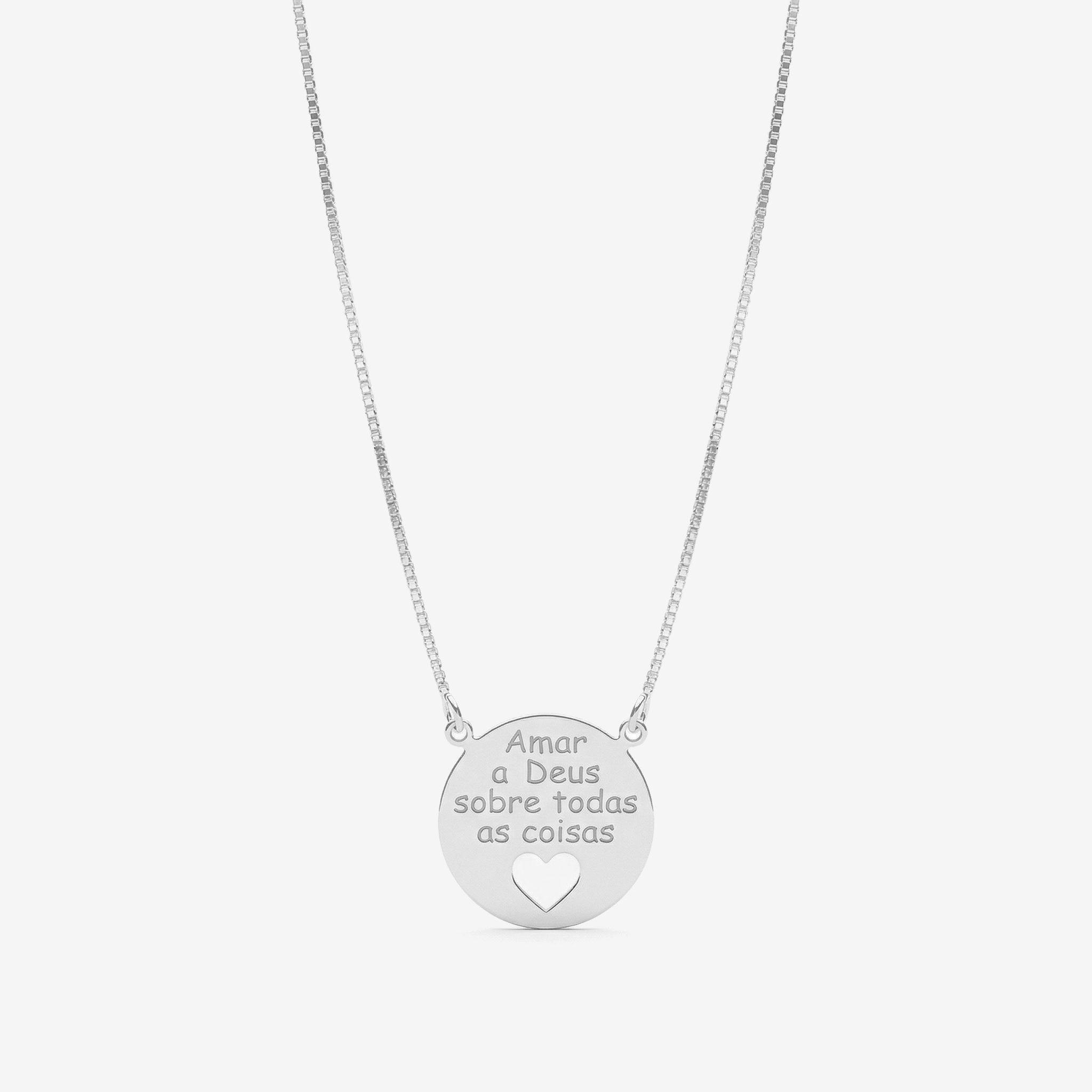 COLAR MEDALHA AMAR A DEUS SOBRE TODAS AS COISAS