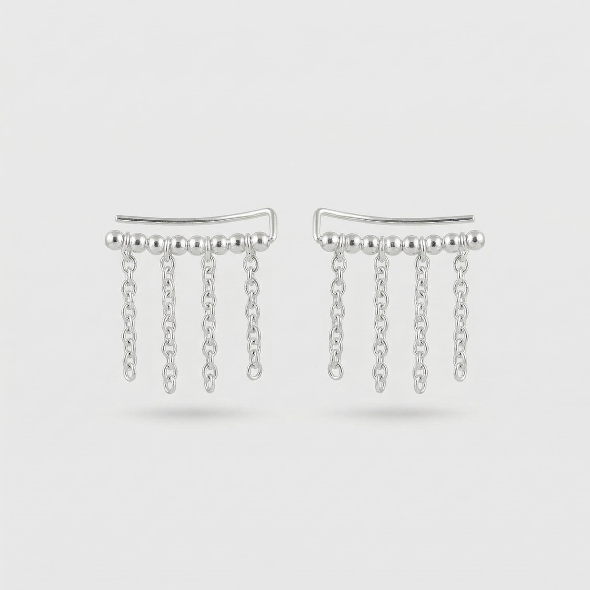 EAR CUFF BOLINHAS COM CORRENTE