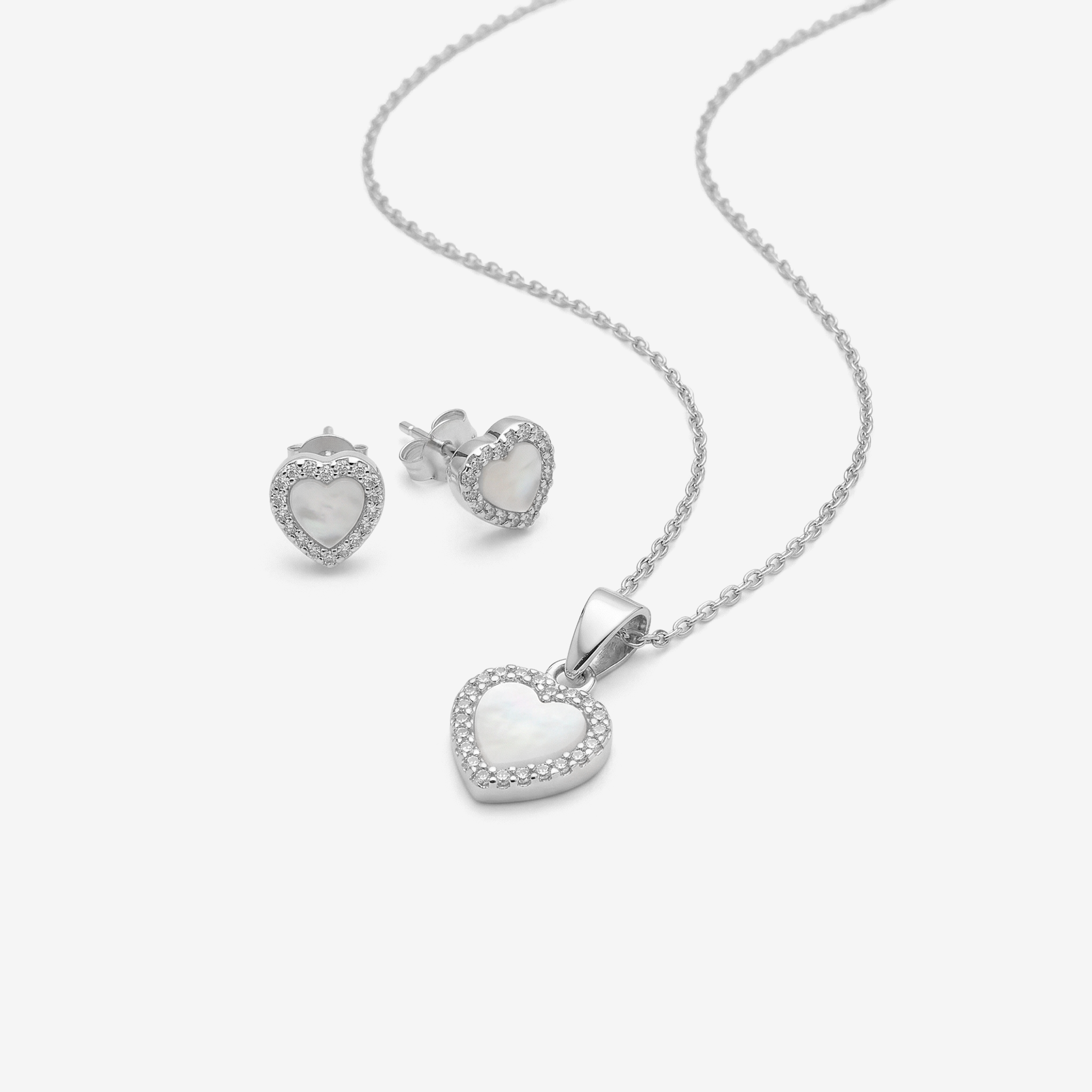 CONJUNTO CORAÇÃO CRAVEJADO