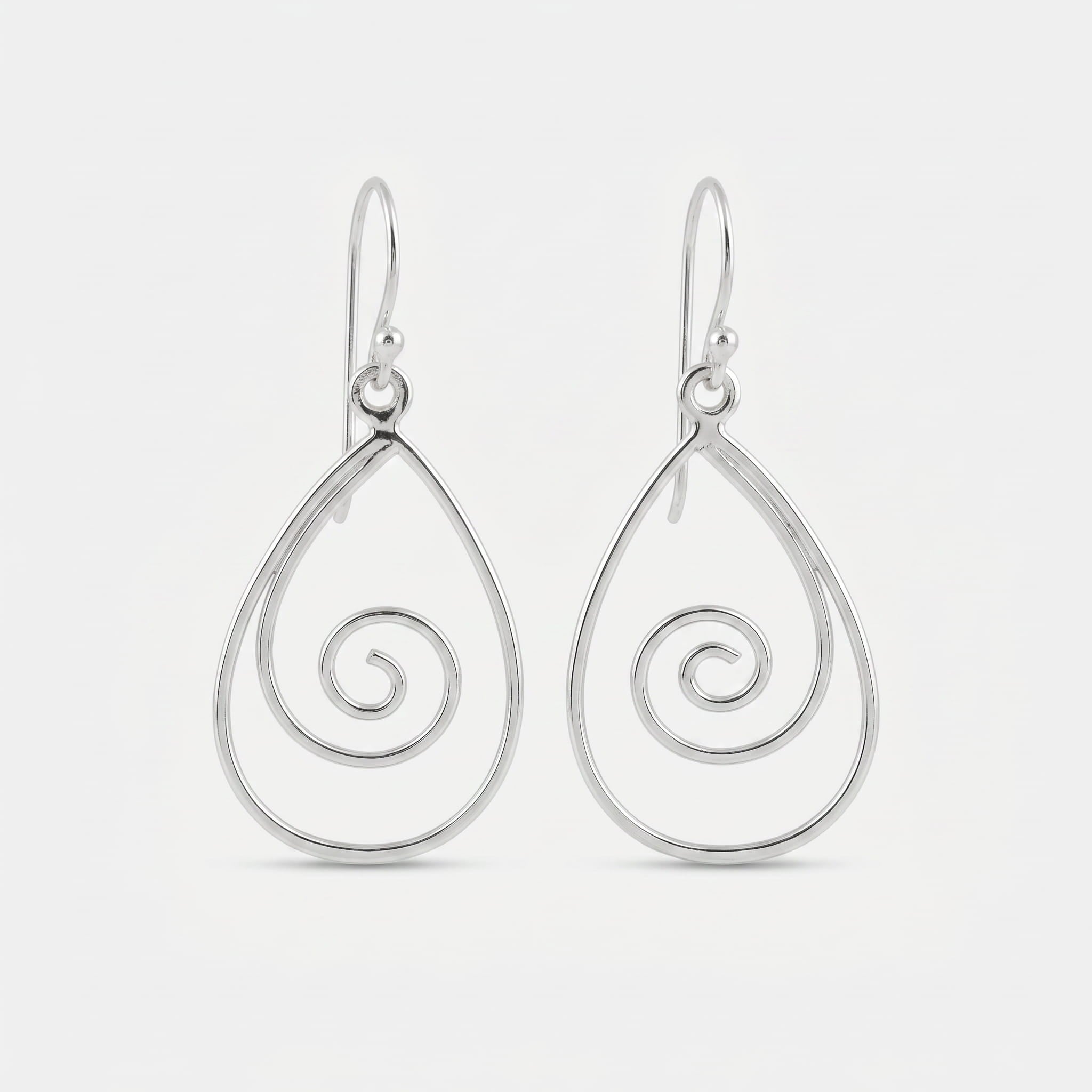 BRINCO GANCHO COM GOTA ESPIRAL