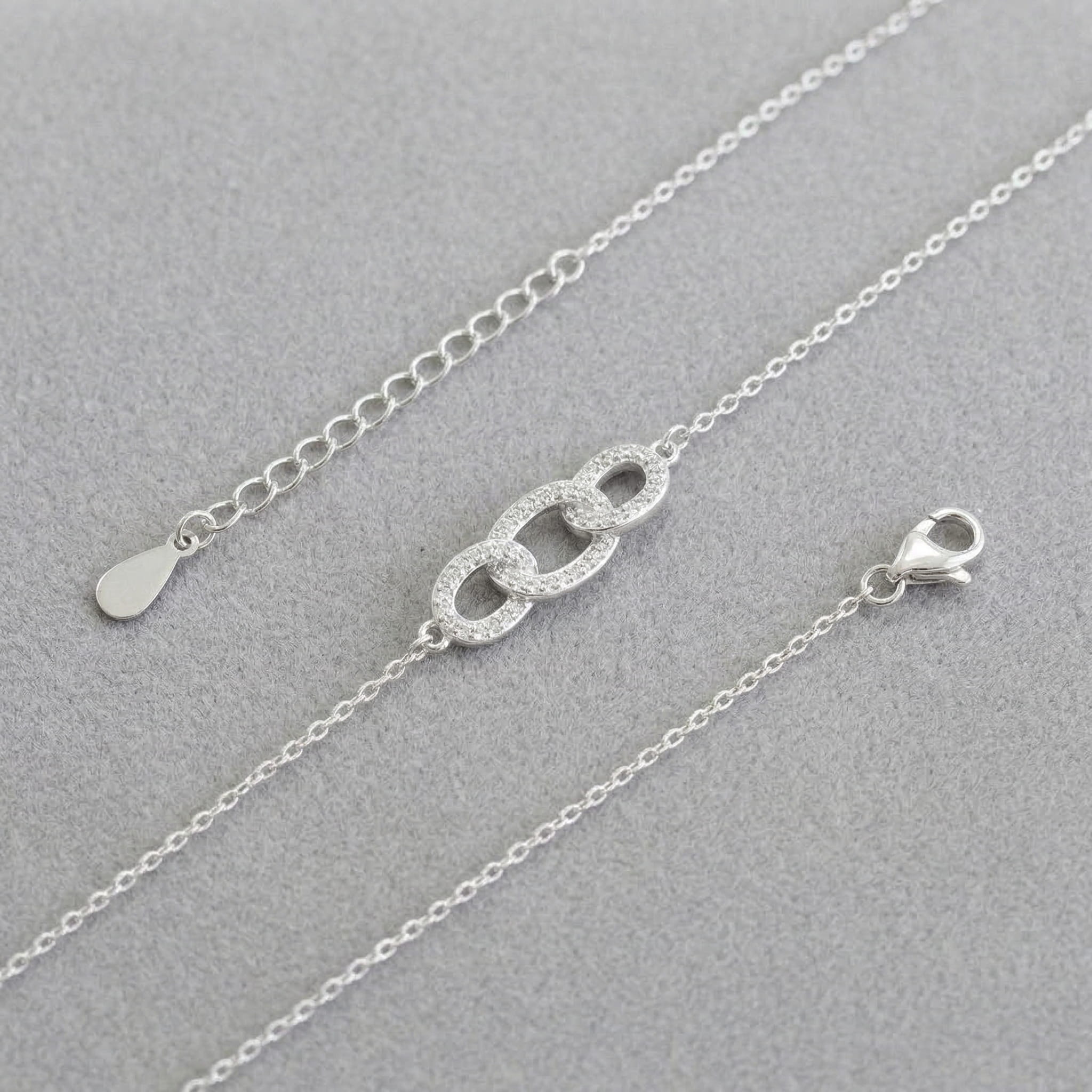 PULSEIRA COM 3 ELOS CRAVEJADOS
