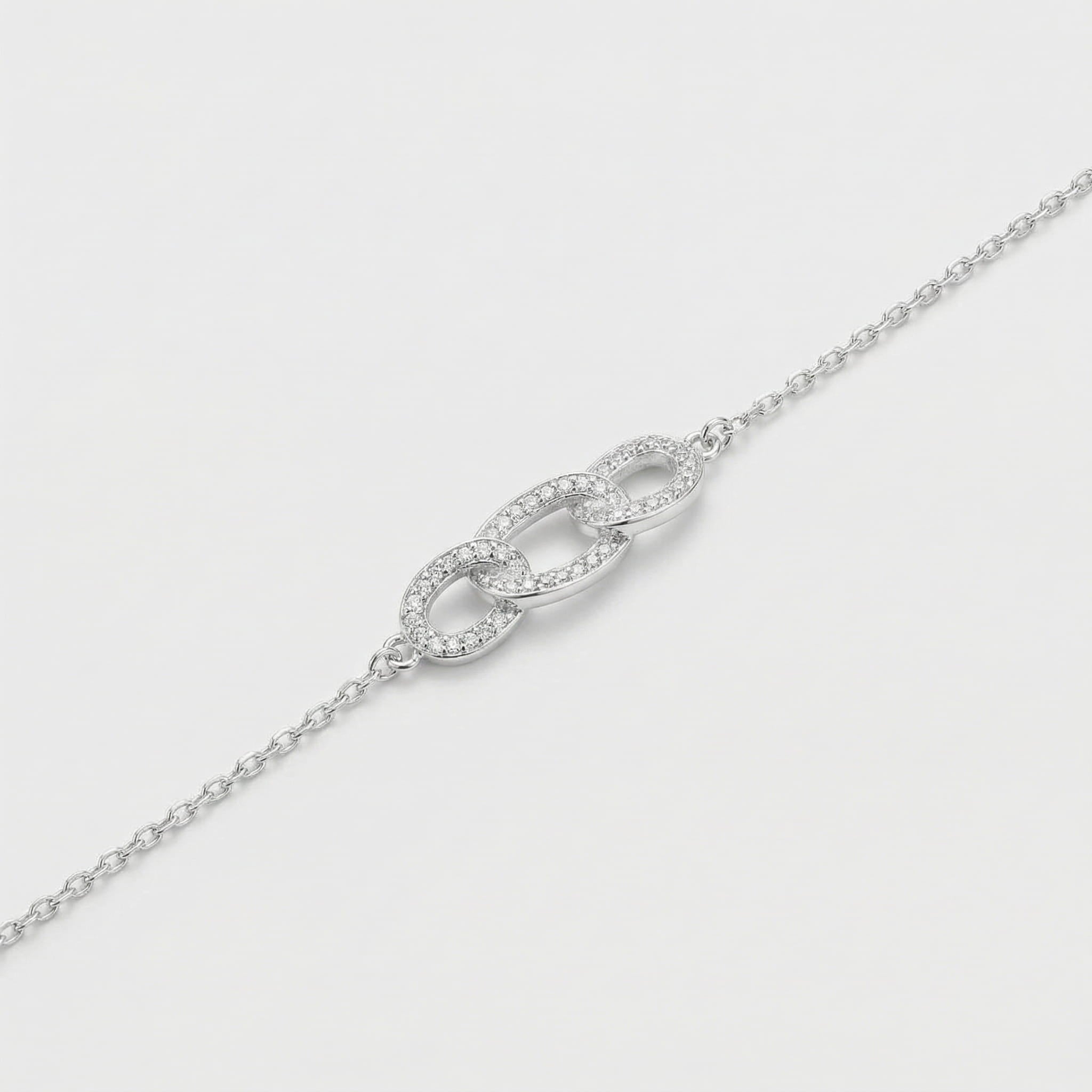 PULSEIRA COM 3 ELOS CRAVEJADOS