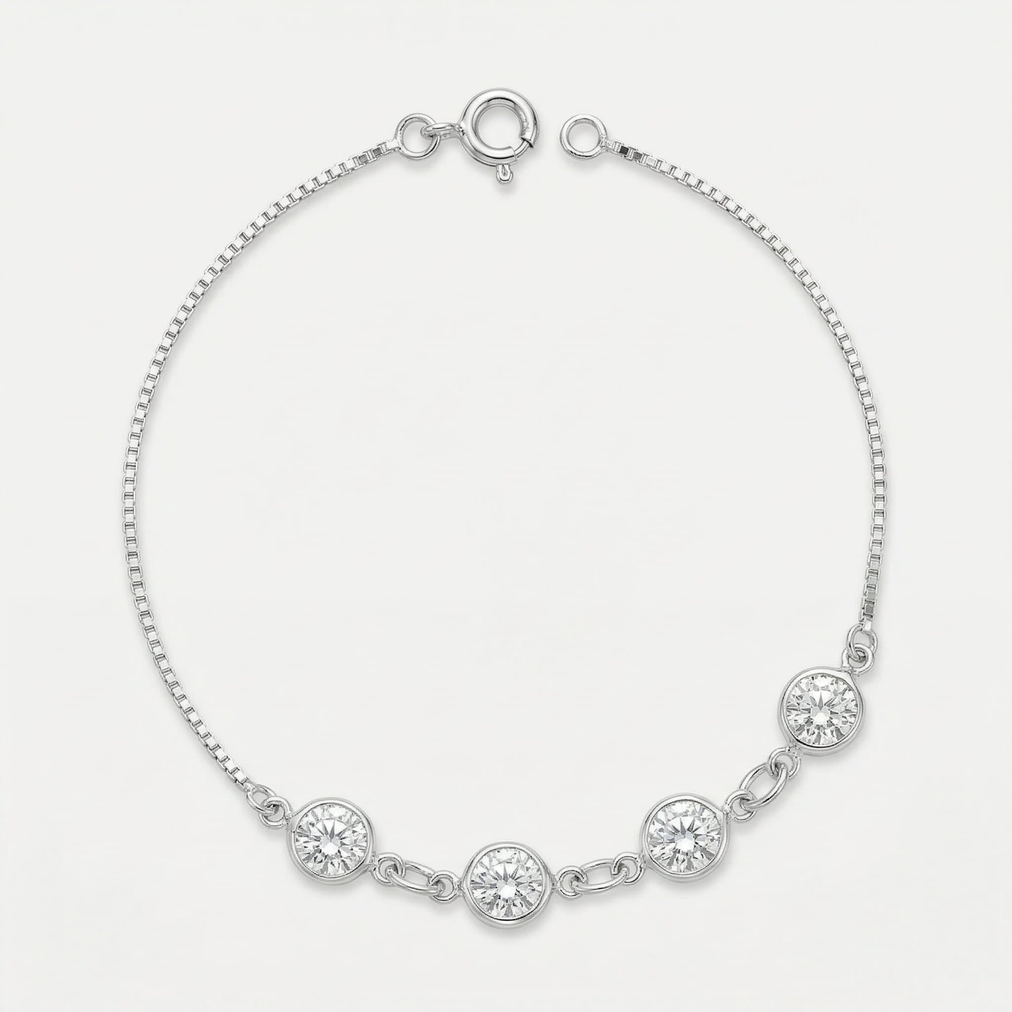 PULSEIRA COM 4 PEDRAS REDONDAS