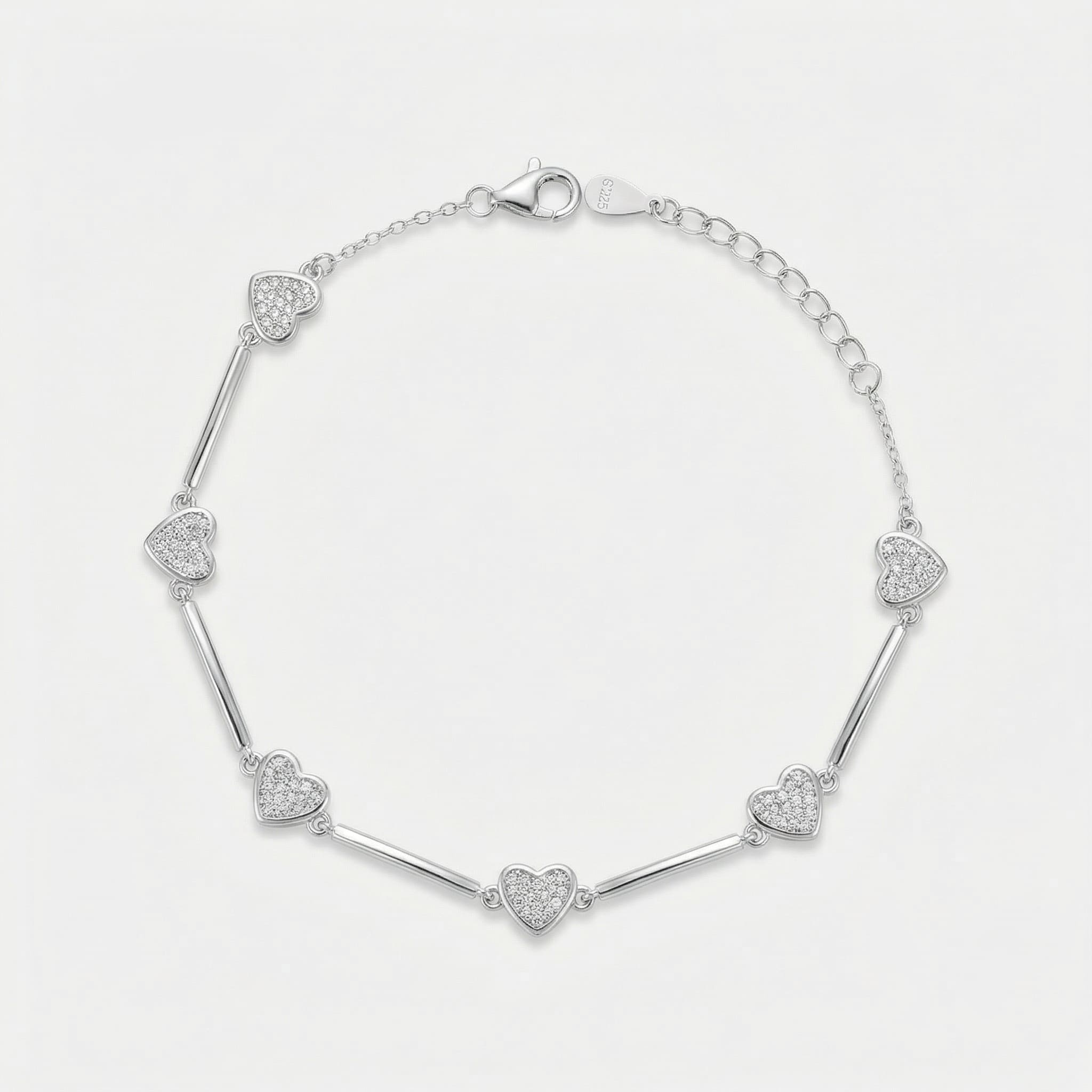 PULSEIRA CORAÇÕES CRAVEJADOS