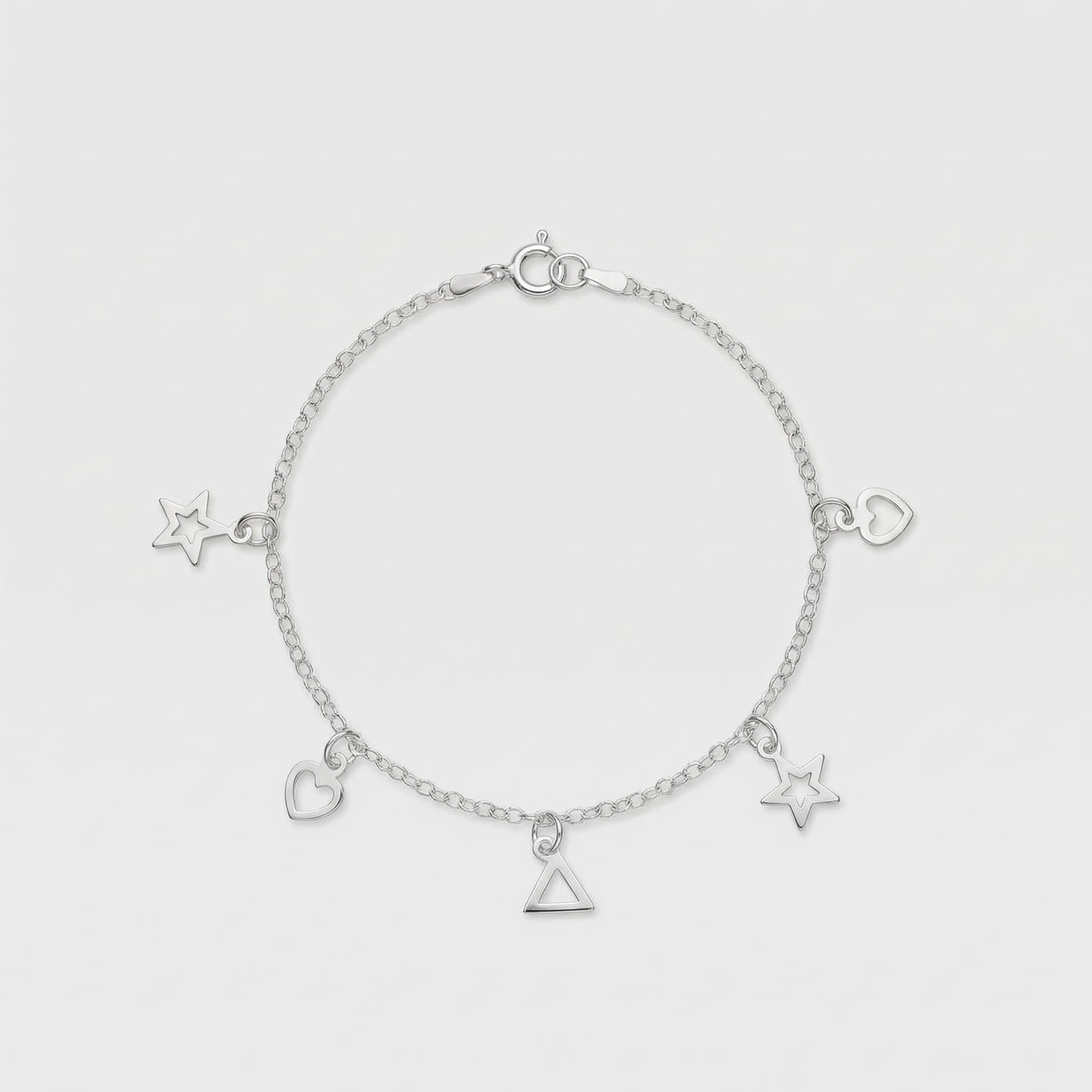 PULSEIRA CORAÇÃO TRIAQNGULO ESTRELA VAZADAS