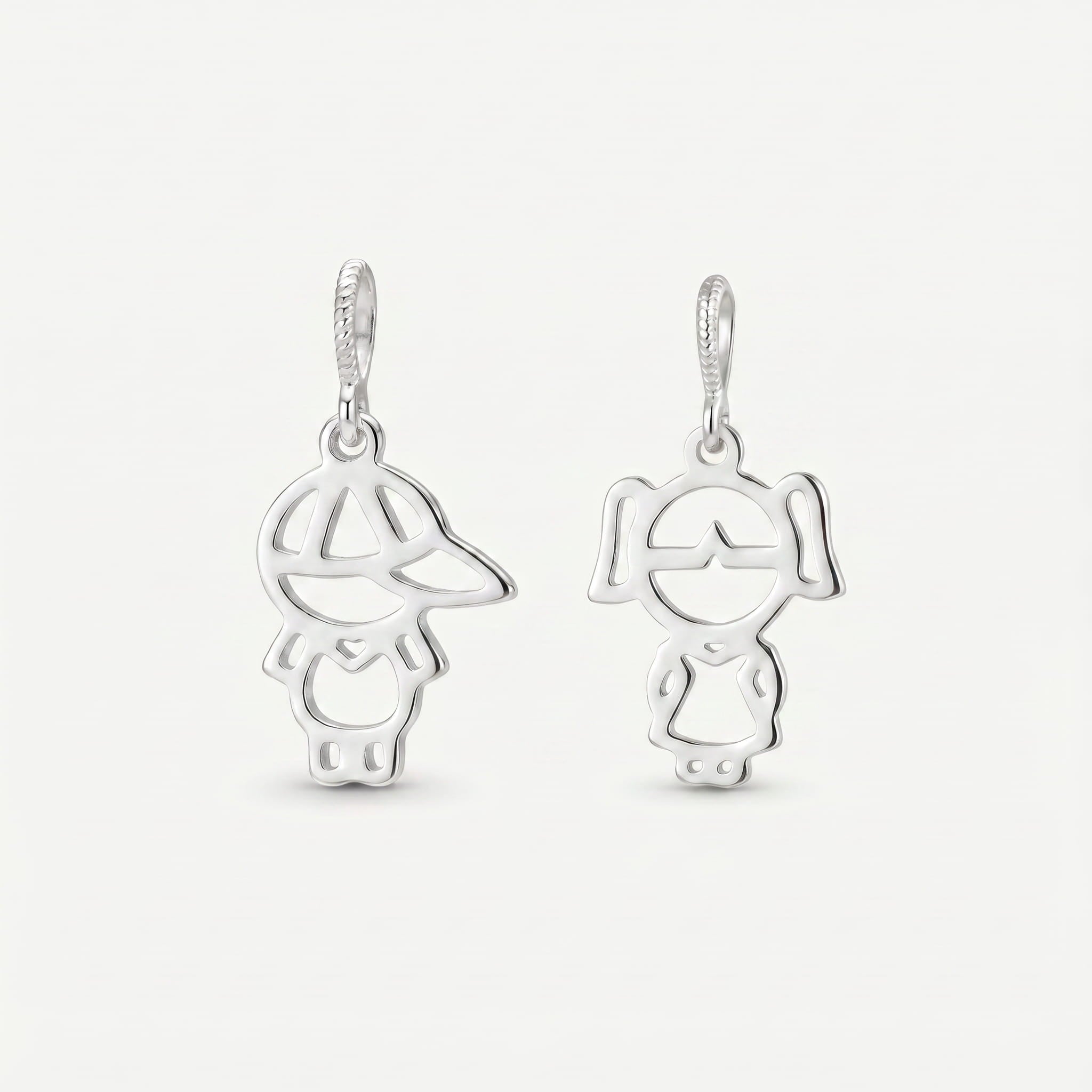 PINGENTE MENINO E MENINA VAZADO