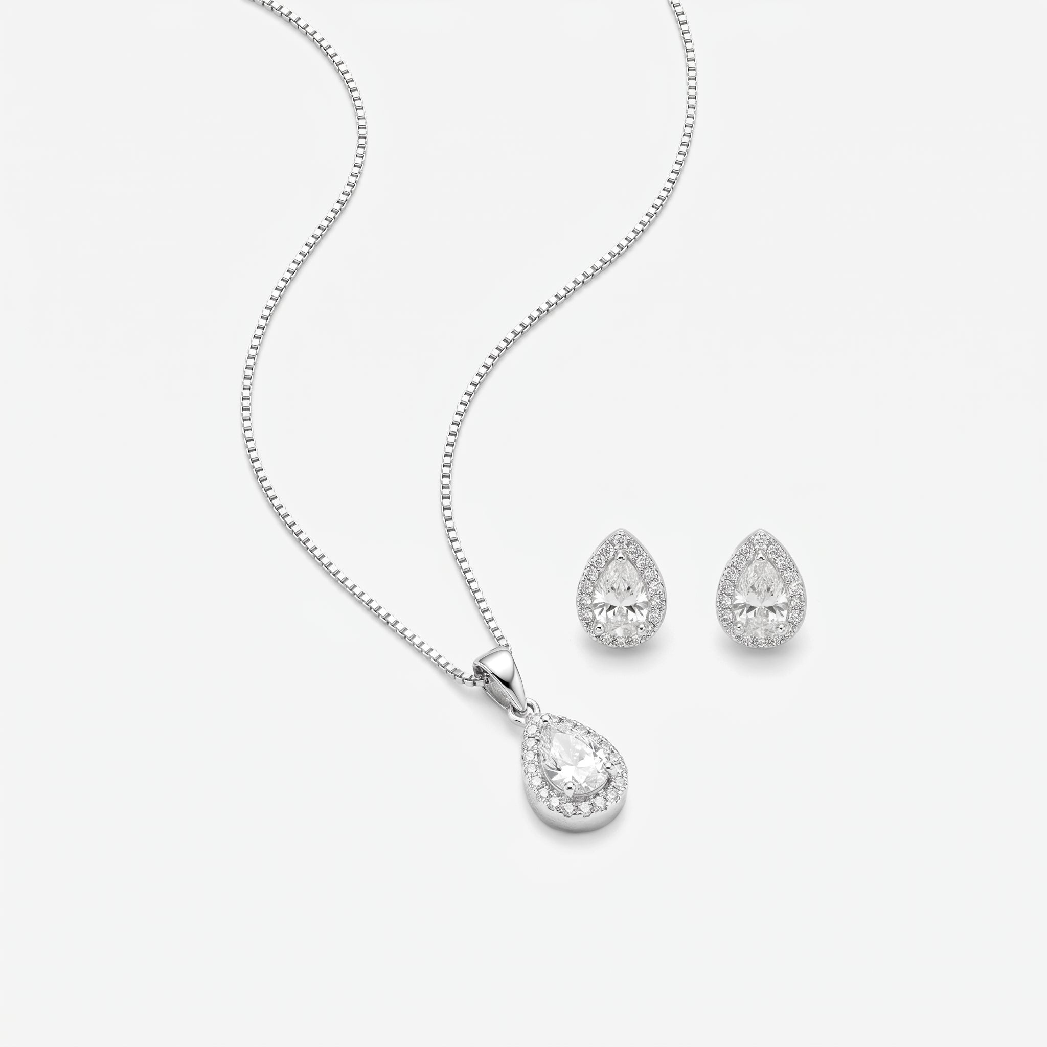 CONJUNTO GOTA CRAVEJADA COM ZIRCÔNIA