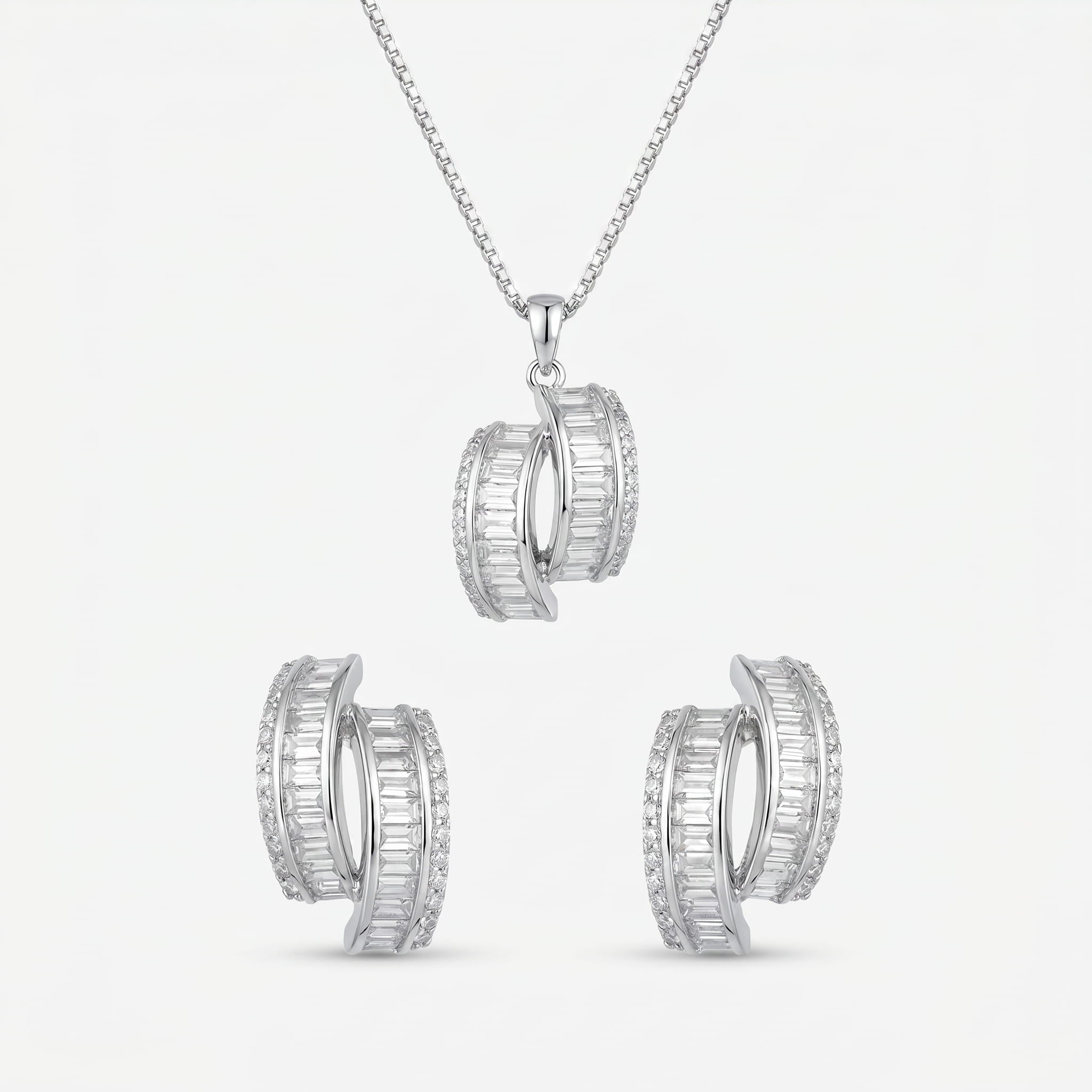 CONJUNTO RETÂNGULO DUPLO CRAVEJADO